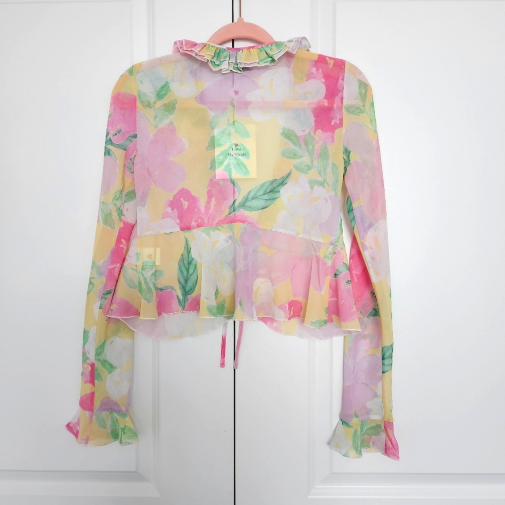 Ruffle open blouse - Picture 4 of 8